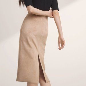 Aritzia Babaton Suede Pencil Skirt